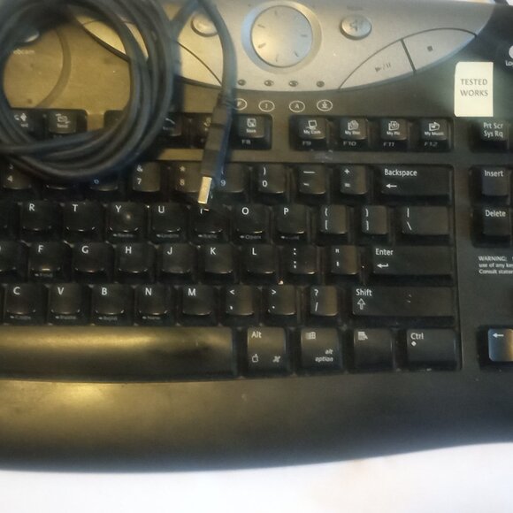 Logitech Elite Keyboard Wired USB Ergonomic Y-BF38 867225-0100-Tested Works 100% - Picture 1 of 6